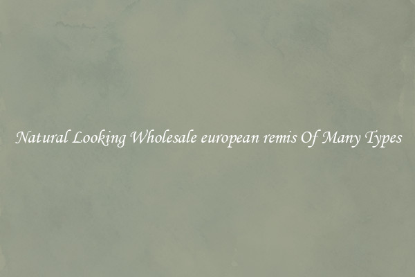 Natural Looking Wholesale european remis Of Many Types