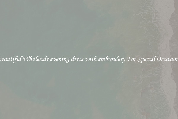Beautiful Wholesale evening dress with embroidery For Special Occasions
