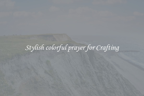 Stylish colorful prayer for Crafting