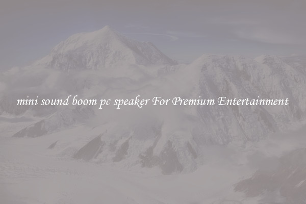 mini sound boom pc speaker For Premium Entertainment 