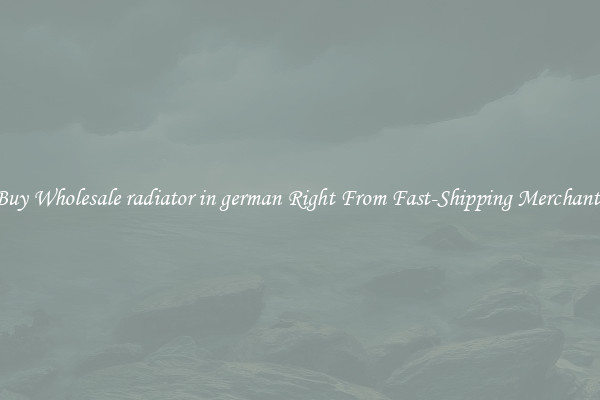 Buy Wholesale radiator in german Right From Fast-Shipping Merchants