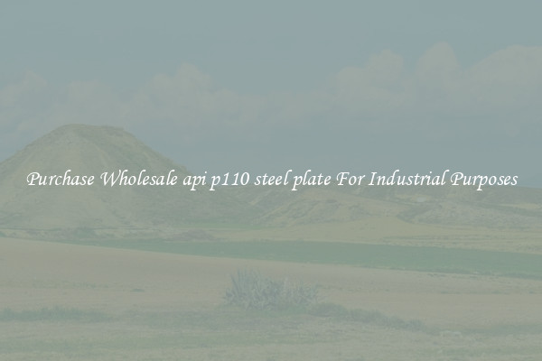 Purchase Wholesale api p110 steel plate For Industrial Purposes