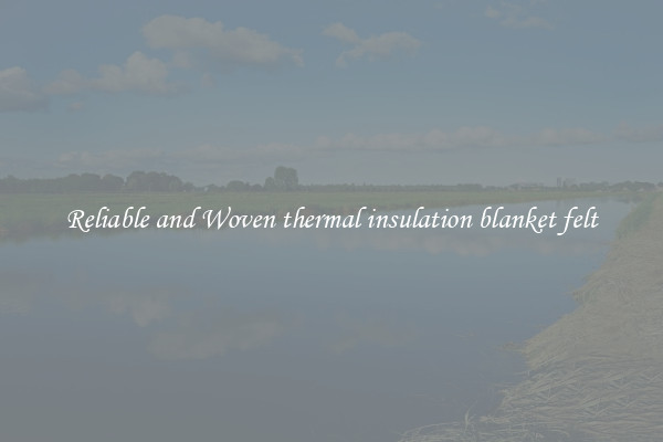 Reliable and Woven thermal insulation blanket felt
