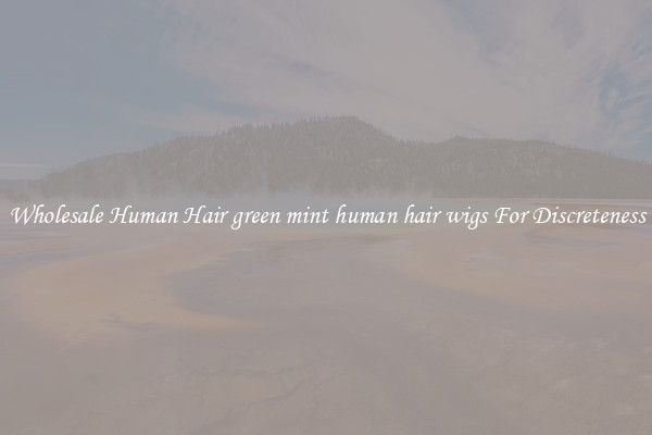 Wholesale Human Hair green mint human hair wigs For Discreteness