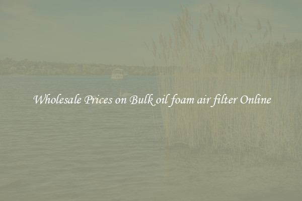 Wholesale Prices on Bulk oil foam air filter Online