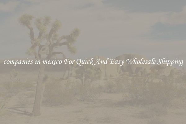 companies in mexico For Quick And Easy Wholesale Shipping